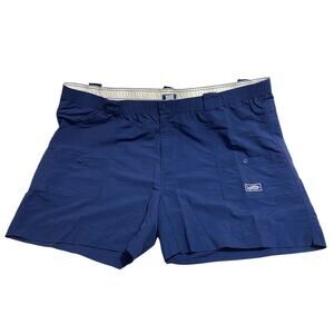AFTCO Blue Fishing Shorts – Elastic Waist – Durable Fabric – Size 54